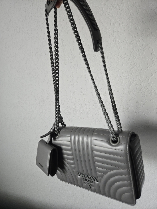 Prada Handbags - Prada Diagramme Bag Dark Gray